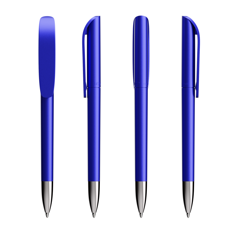 BIC® Super Clip Glacé Advance - Blauwe glacé Zwarte Inkt