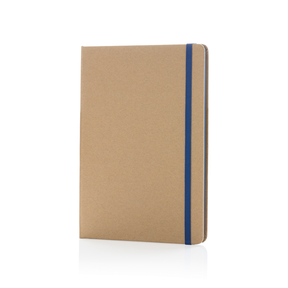 A5 kraft notitieboek - blauw (± PMS 286)