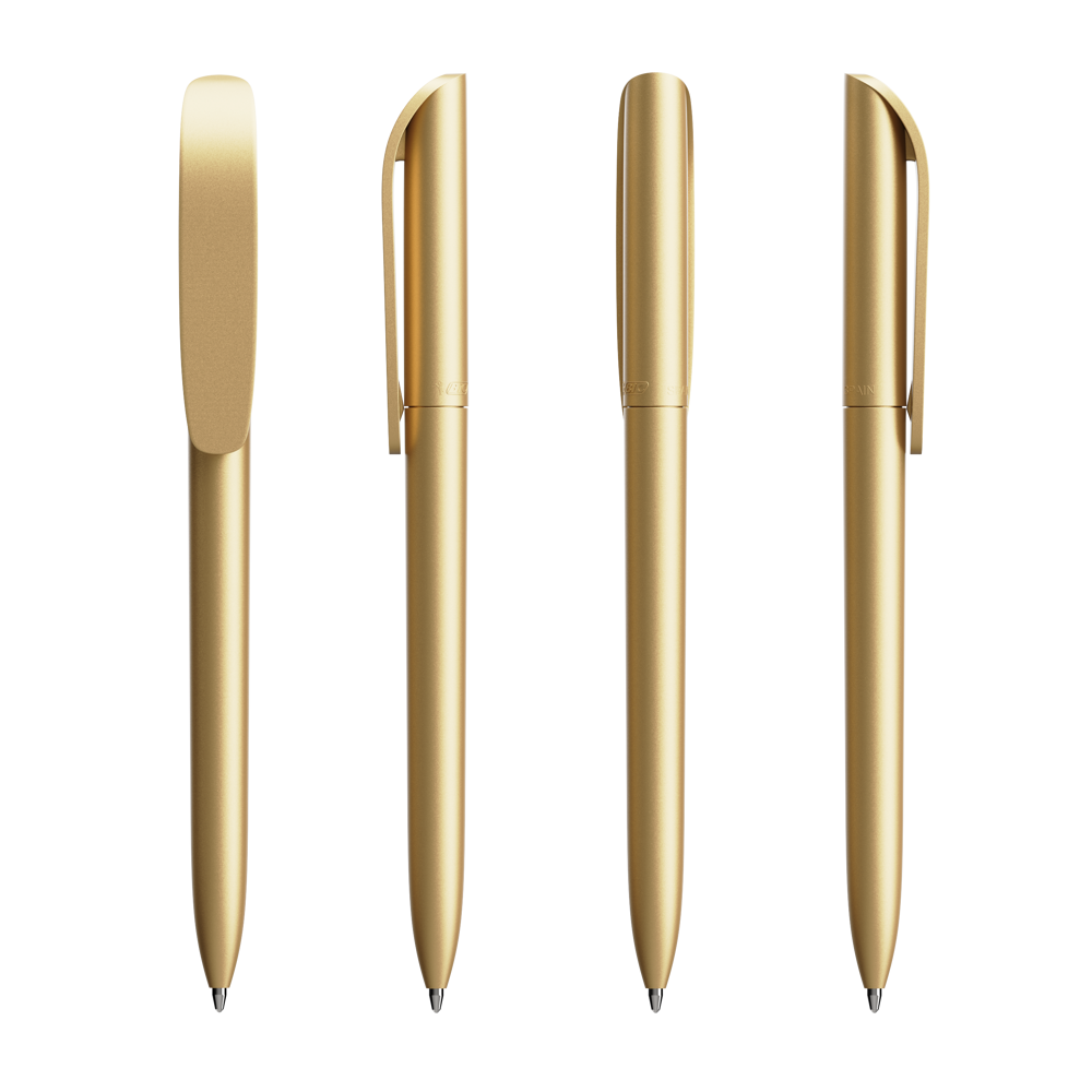 BIC® Super Clip Glacé - Gouden glacé Zwarte Inkt