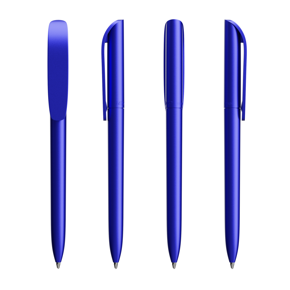 BIC® Super Clip Glacé - Blauwe glacé Zwarte Inkt