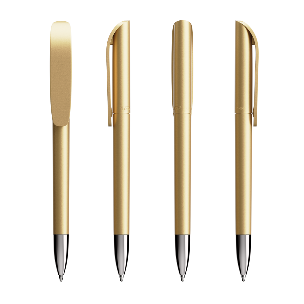 BIC® Super Clip Glacé Advance - Gouden glacé Zwarte Inkt