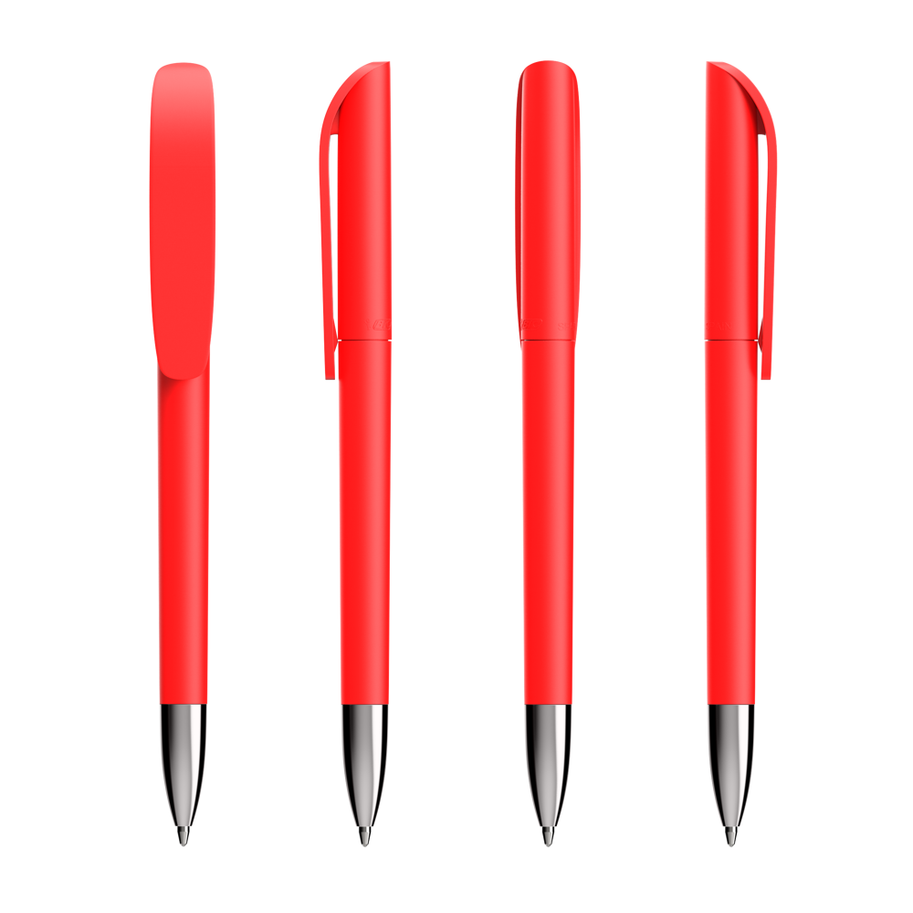 BIC® Super Clip Soft Advance - Zacht rood Zwarte Inkt