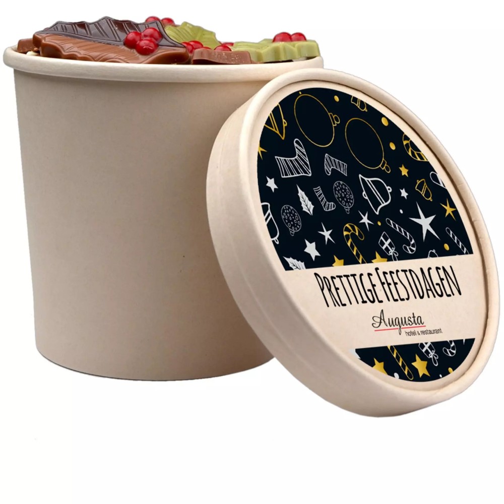 Bio Snoepbeker 350 gram Kerstchocolaatjes