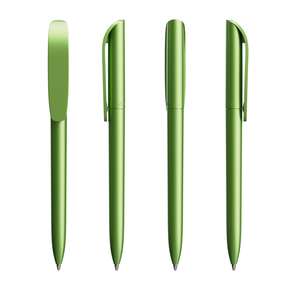 BIC® Super Clip Glacé - Groene glacé Blauwe Inkt